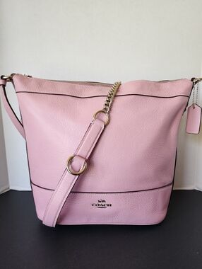 Coach Paxton Small 2Way Convertible Duffle, Tulip Pink, EUC, 2019, $328 MSRP